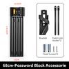 WEST BIKING Foldable Bike Lock Key Strong Security Anti-theft Bicycle Password Lock Heavy Chain Cable Padlock Motorcycle Lock 4