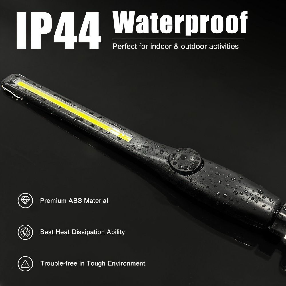 New COB LED Work Light Brightness Adjustable Super Bright Flashlight with Hook Magnetic Work Lamp Car Repair Outdoor Camping