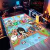Toca Life World Teppich für Wohnzimmer Schlafzimmer Zuhause Sofadekoration, rutschfeste Bodenmatte für Kinder zum Spielen