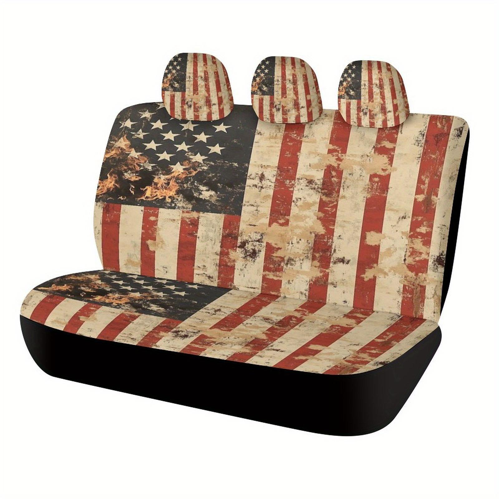 American Flag Car Seat Cover Set