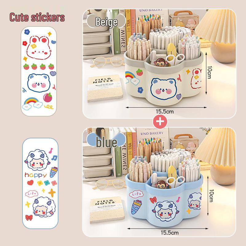 Pojemny obrotowy biurkowy pojemnik na długopisy dla studentów i artykuły biurowe