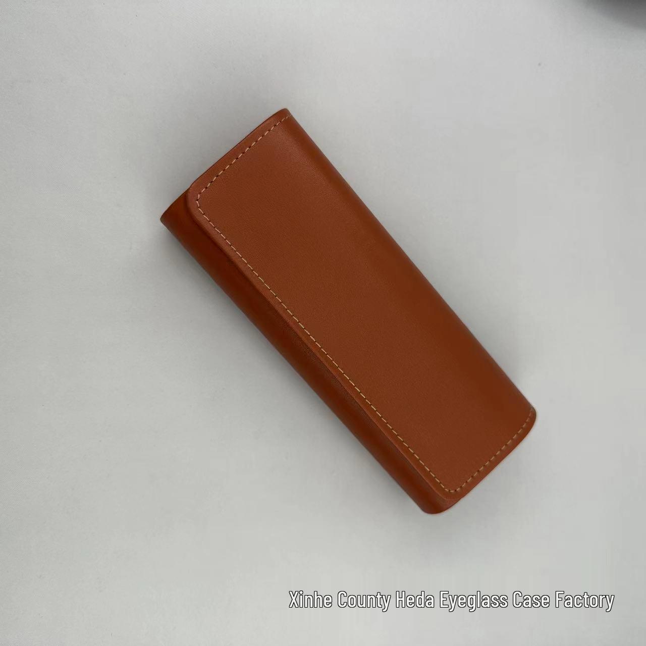 

Суперлегкий Минималистичный Кожаный Чехол для Очков для Миопии и Солнцезащитных Очков - Ретро, Портативный, Защищающий от Давления, Настраиваемый с Логотипом