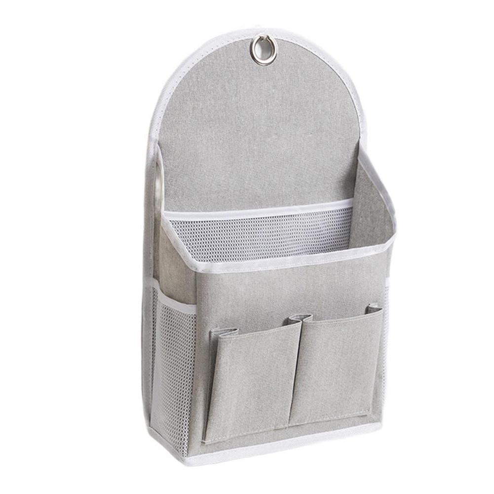 

Wall Mounted Space Saving Storage Bag Suitable for Bathroom Bedroom Dorm with Multiple Pockets and Linen Cotton Material сірий колір
