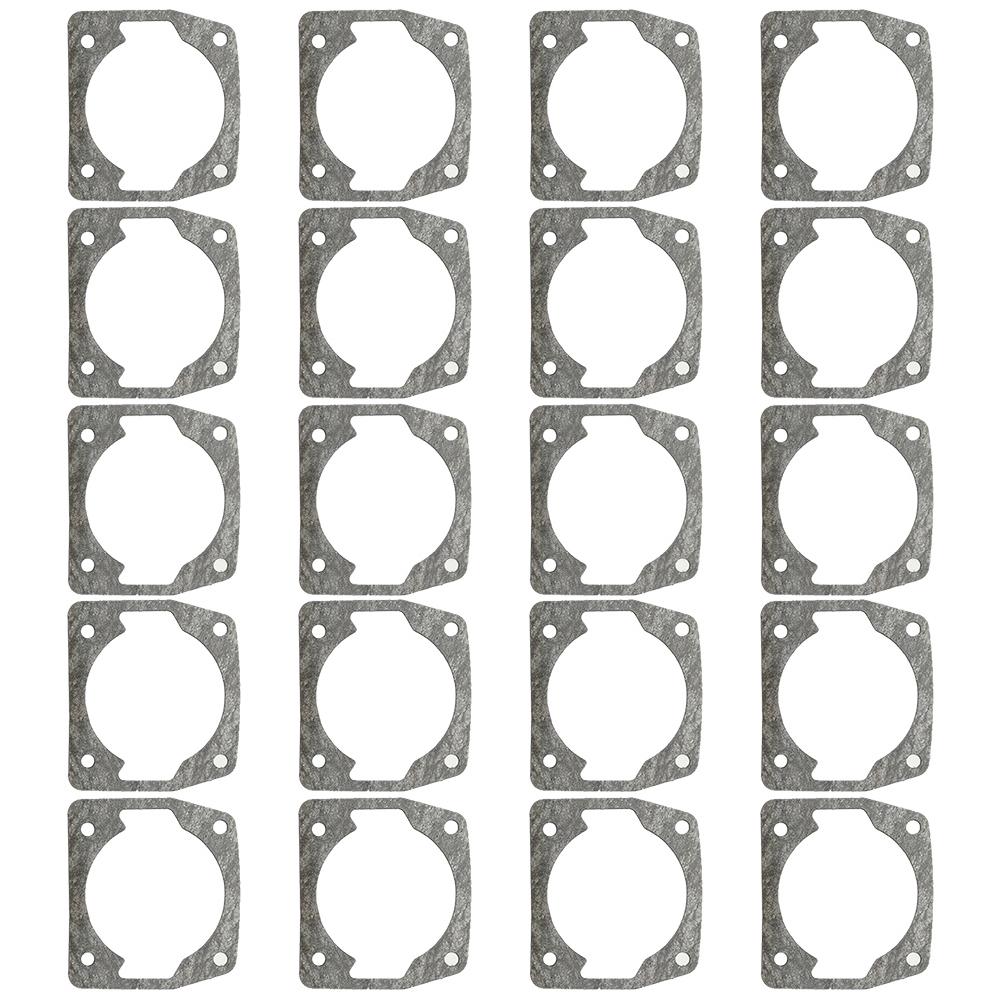 20pcs Cylinder Head Gasket Set For 52cc-62cc Brush Cutter Grass Trimmer Chainsaw Mower Tools Replacement Accessories