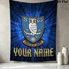 Custom Name Sheff Weds Wall Tapestry Aesthetic Wall Hanging Printed Fabric Blanket Decorative Tapestries for Bedroom Living Room Home Decor