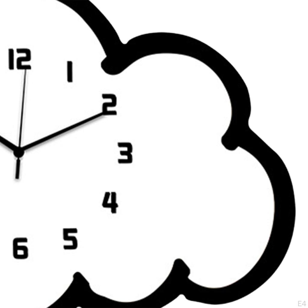 Cartoon Cloud Wall Clock, for Kids Room And Dining Area