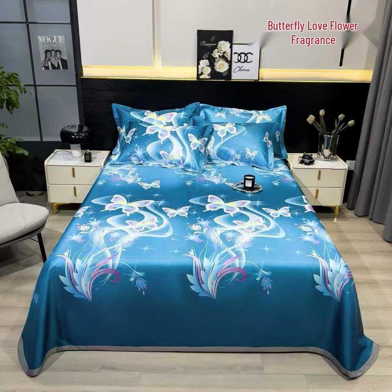 Ice Silk Summer Cool Mat Set: Foldable & Washable Three-Piece for Dormitory Single Beds