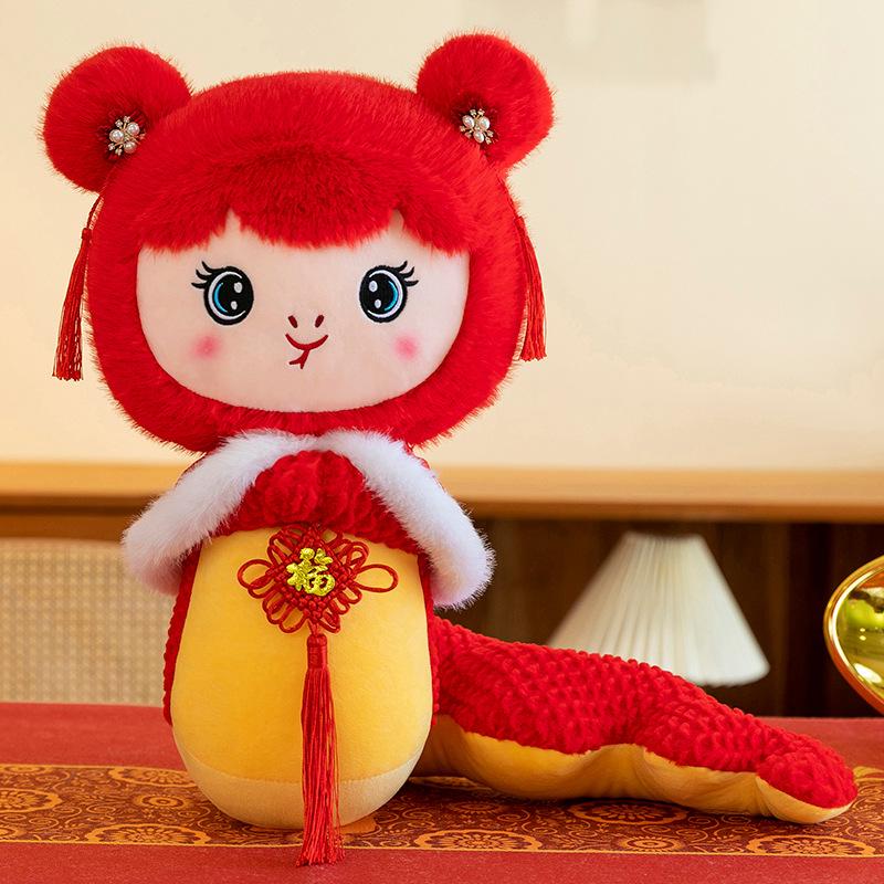 Snake 2025 Mascot Plush Toy Dolls Room Decoration Ornaments Spring Festival Gift