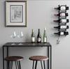 Wall-mounted Multi-functional Wine and Towel Rack – Wrought Iron Storage Solution.