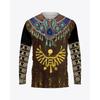 Ancient Egyptian Horus Print Summer Men's O-Neck T-shirt Casual Long Sleeve Oversized Pullover Fashion Tops Trend Men Clothing