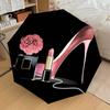 1 Stück Lippenstift-Regenschirm für High Heels – 8-Rippen verstärkt, tragbar, faltbar, für Reisen, geeignet für alle Jahreszeiten, Outdoor-Gebrauch – J324