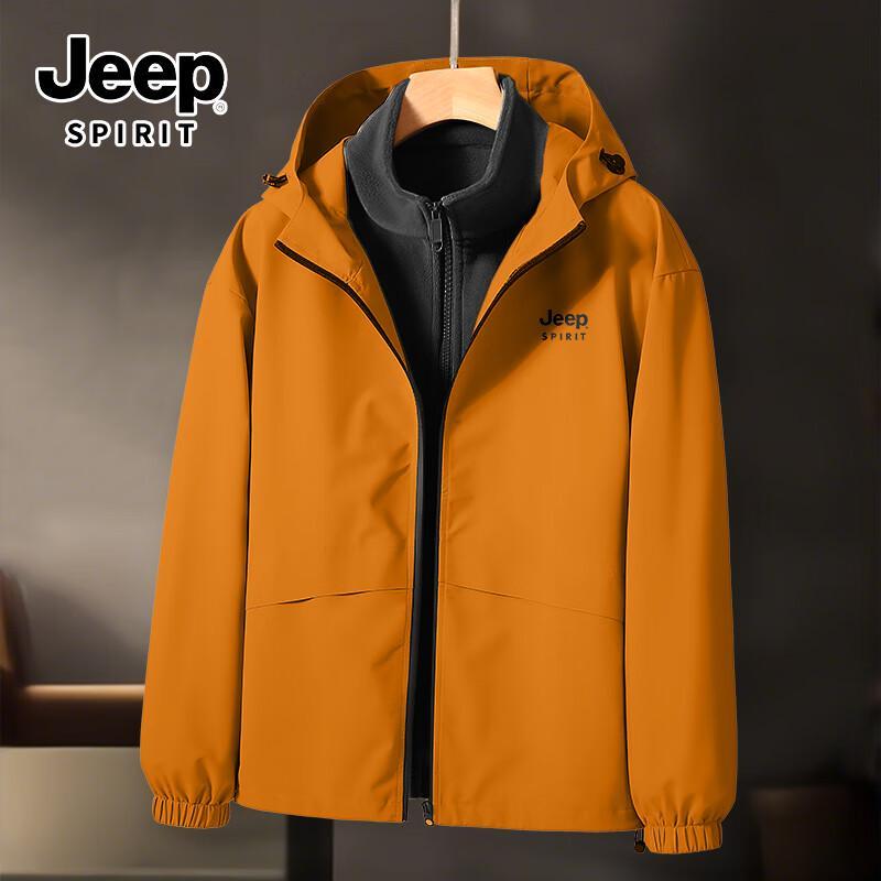 JEEP SPIRIT Men's 3-in-1 Winter Outdoor Mountaineering Jacket