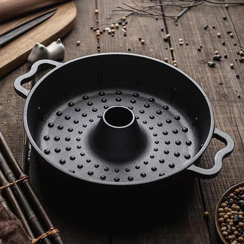 Roasting Pan With Lid Iron Sweet Potato Pot With Clip And Gloves Cooking Pan For Home Kitchen Sweet Potato Corn BBQ Vegetables