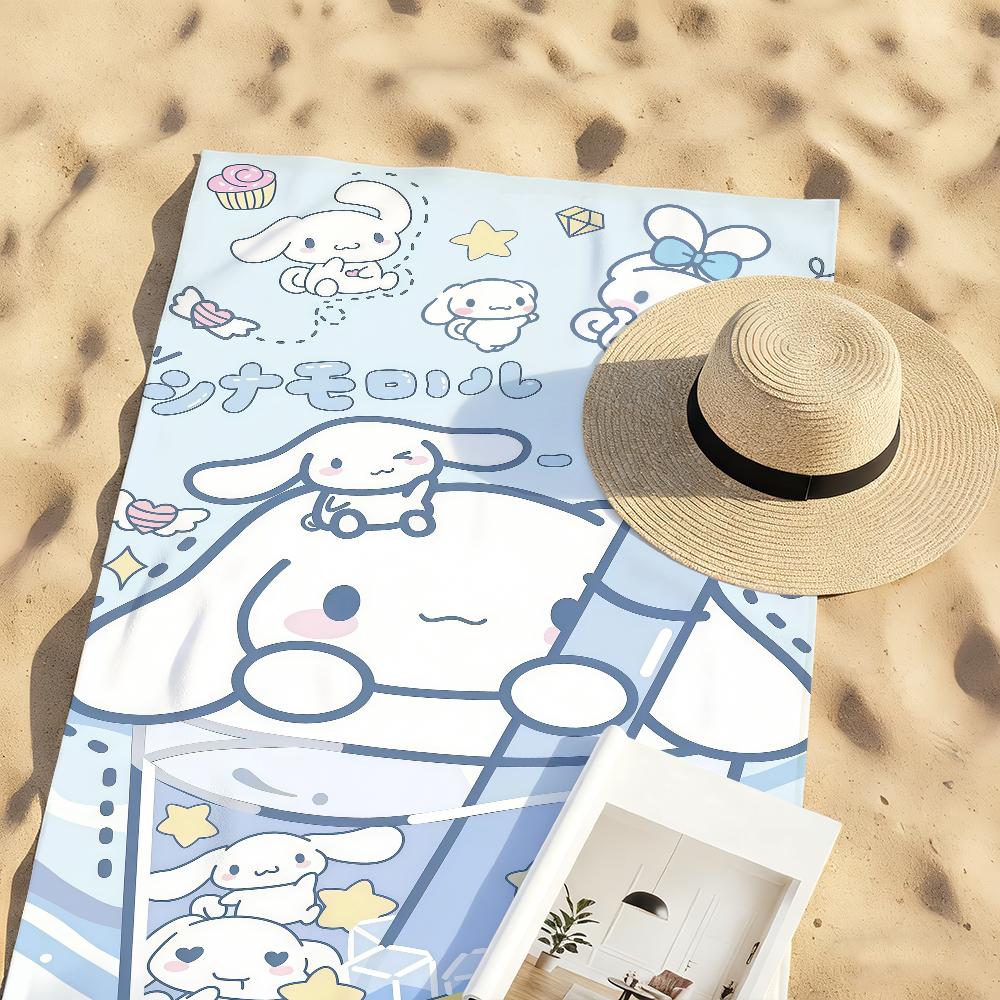 Sa C-Cinnamoroll cute Towel Quick Drying Beach Towels Are Suitable For Swimming Pools Camping Yoga And The Gym