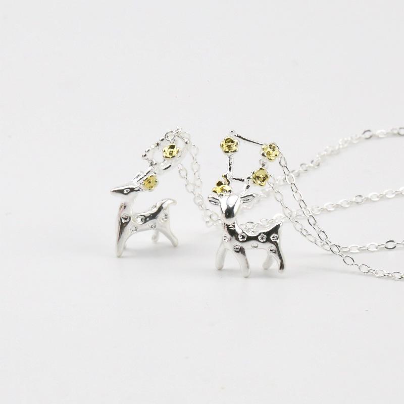 Antler Pendant Necklace - Korean Mori Girl Style, Simple & Versatile, Sika Deer Clavicle Chain, Perfect Christmas Gift