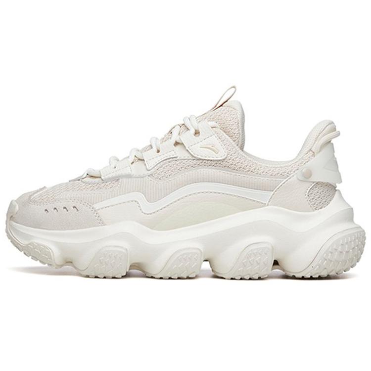 

new Anta Life Collection Continent White 2.0 Cushioning Wear-Resistant Low-Top Chunky Sneakers Women s Gray White 38.5
