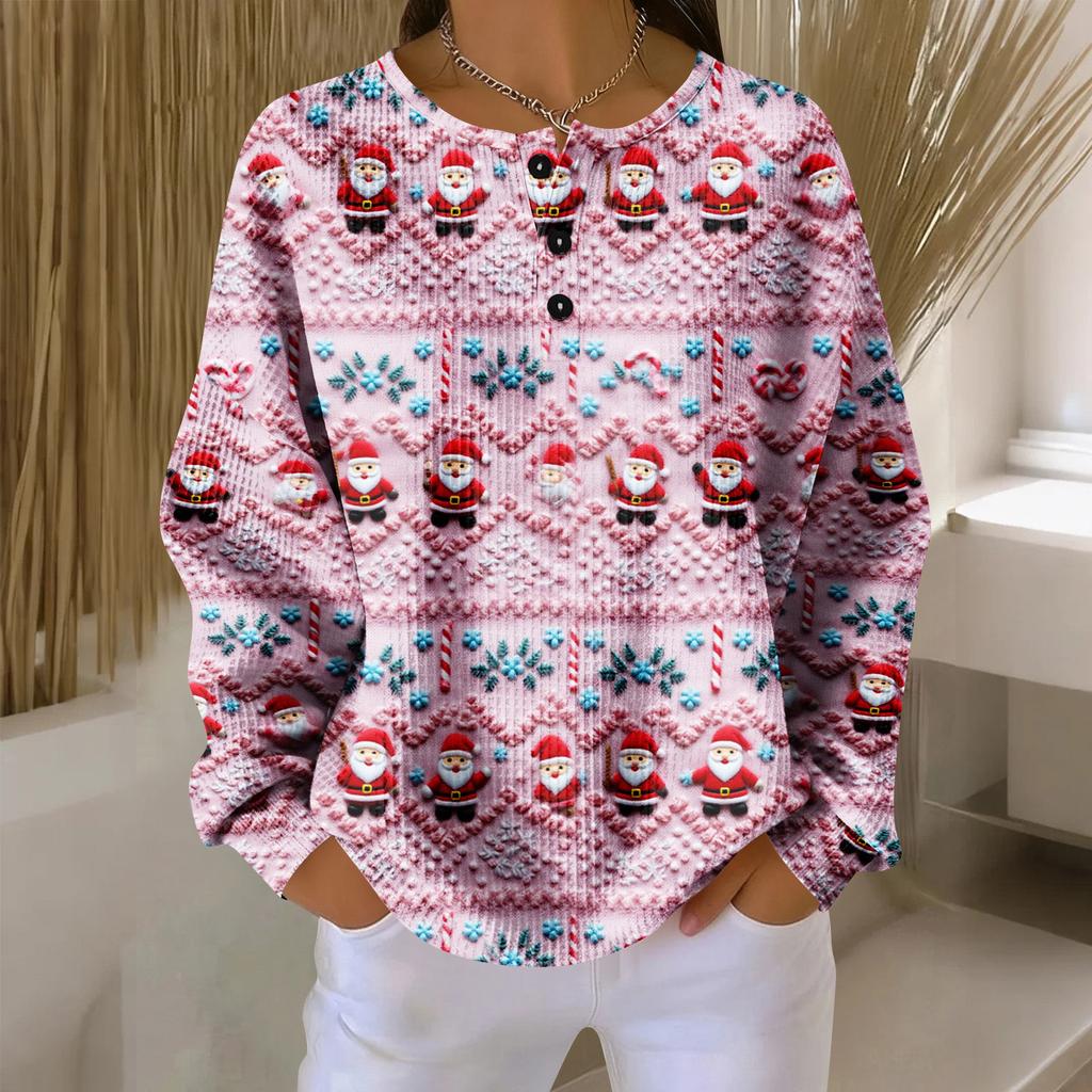 Women's Casual Shirts Long Sleeve Tops Button Up V Neck Loose Knit Fall Favorites For Women