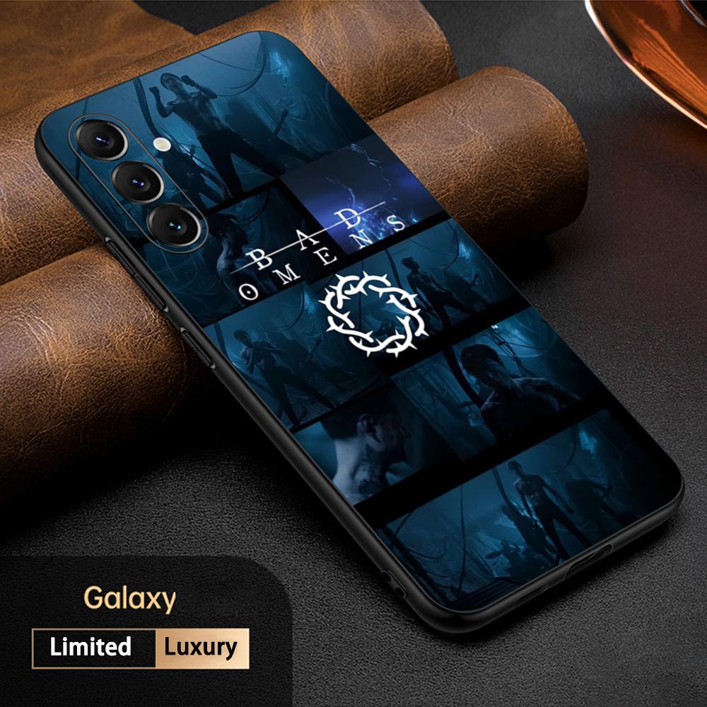 

Cool fashion Badd Omens band poster Phone Case For Samsung Galaxy S26 S25 S24 S23 S22 S21 Plus Ultra Note20 Soft Black Galaxy S23 Ultra