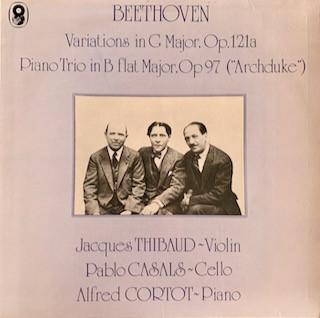 

LP Record JACQUES THIBAUD PABLO CASALS ALFR Beethoven Variations In G Major Op SH230 WORLD RECORDS 1974 UK Classical Used