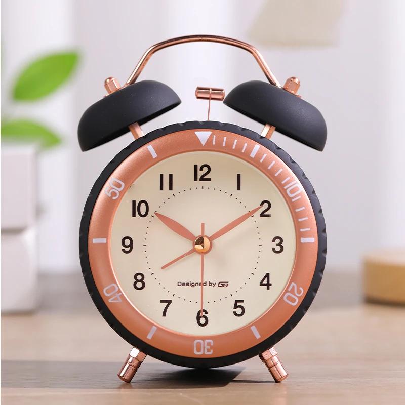 

Simple wake-up boy desktop clock, bedside student anti-drop, children s alarm clock, specially designed for waking up чёрный