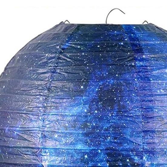 Chinese Style Paper Lantern Space Star Print Hanging Paper Lanterns for Home Ceiling Decor Birthday Party Supplies