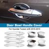 Car Upgrade Chrome Silver Door Bowl Handle Cover For Hyundai Tucson Ix35 2010-2015 Cars Accessories Exterior Styling