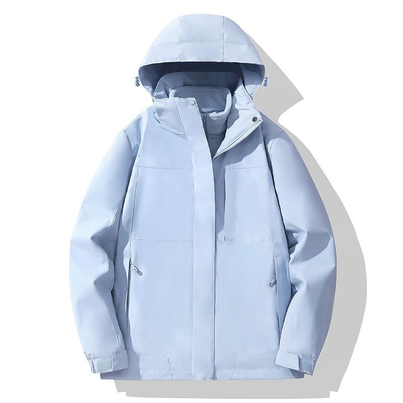 Men Women 3-in-1 Winter Outdoor Jacket With Removable Fleece Liner Windproof Waterproof Hooded Parka Hiking Camping Skiing