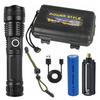 [PACZA] Tactical LED Flashlight with Zoom Function, Rechargeable USB-C D1165