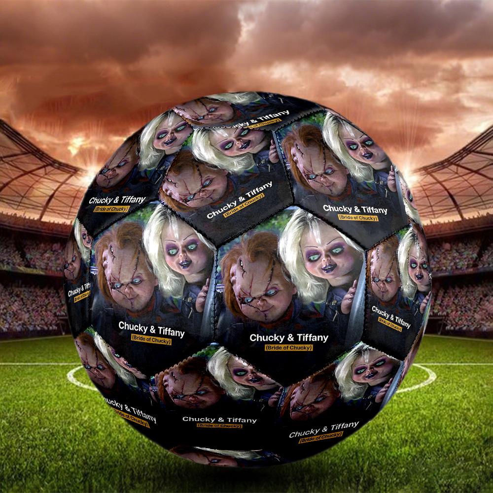 Bride of Chucky Print Size 5 Soccer Ball, Standard Match Football for Sports Game and Team Practice, Ideal Gift for Soccer Fans
