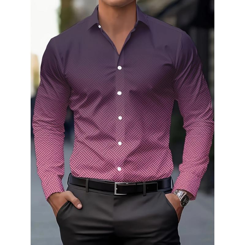 Chemise Mode Homme, Printemps/Automne Décontractée Respirante à Boutons Manches Longues