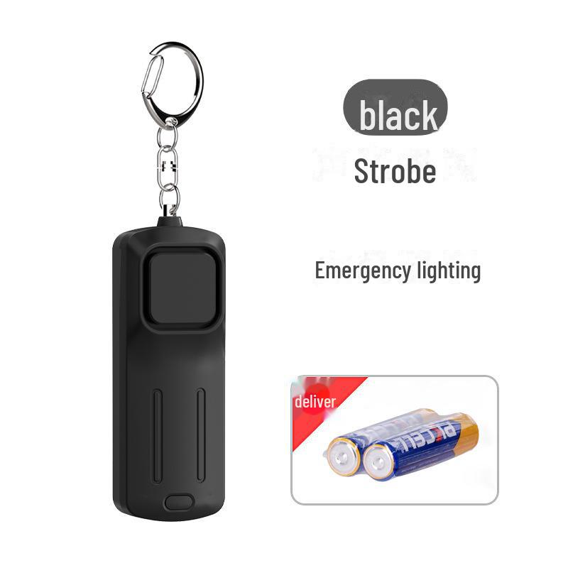 

Сигнализация самообороны 130 дБ со звуком и светом для пожилых людей, детей и женщин battery type чёрный