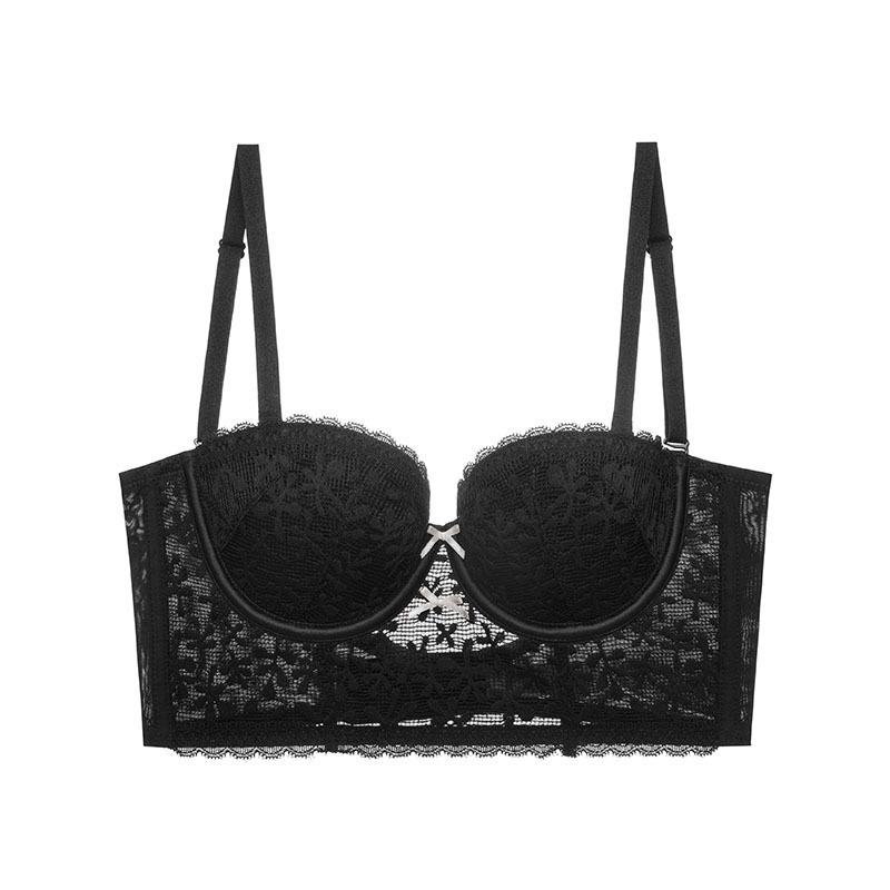 French Sexy Vest-style Fishbone Bra Thin Cotton U-shaped Beautiful Back Underwear Women's Lace Gathering Bra  Women