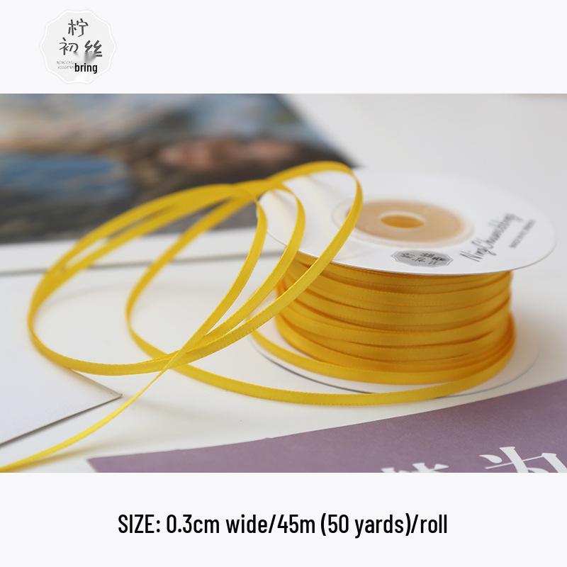 3mm Premium Double-Sided Satin Polyester Ribbon for Wedding Bows and Gift Packaging