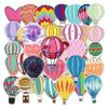 50PCS Hot Air Balloon & Cartoon Girl PVC Stickers for Skateboards, Water Bottles, Luggage.
