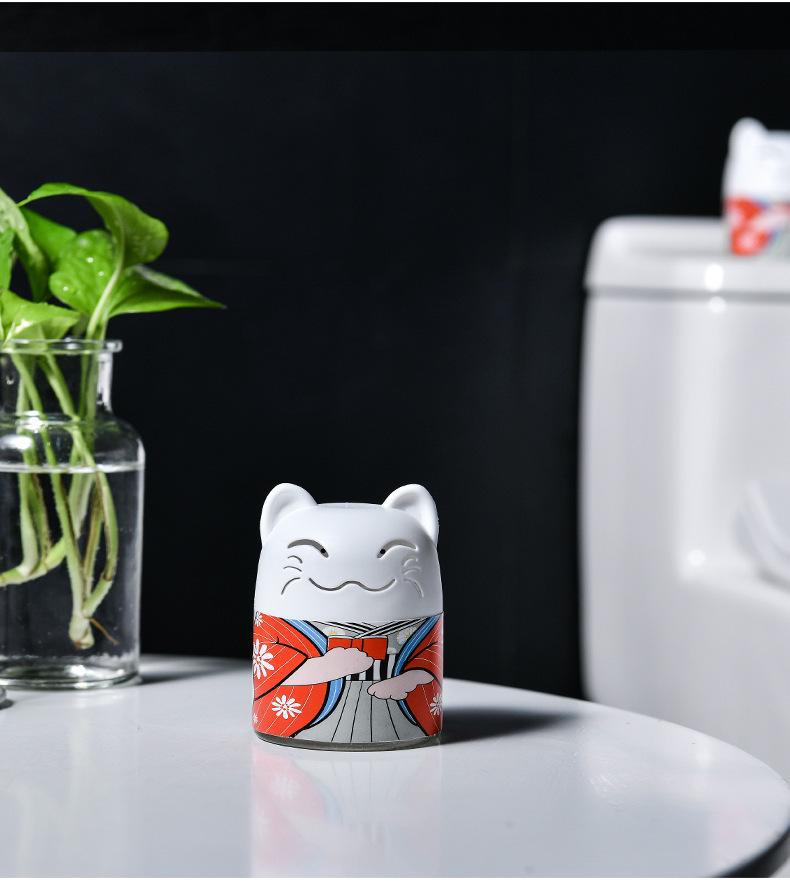 Lucky Cat Blue Bubble Toilet Cleaner & Deodorizer - Bathroom Odor Eliminator and Air Freshener