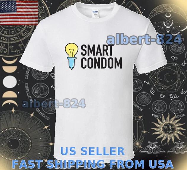 

NEW SHIRT SMART CONDOM LOGO T shirt FUNNY AMERICAN SIZE S TO 5XL 4XL