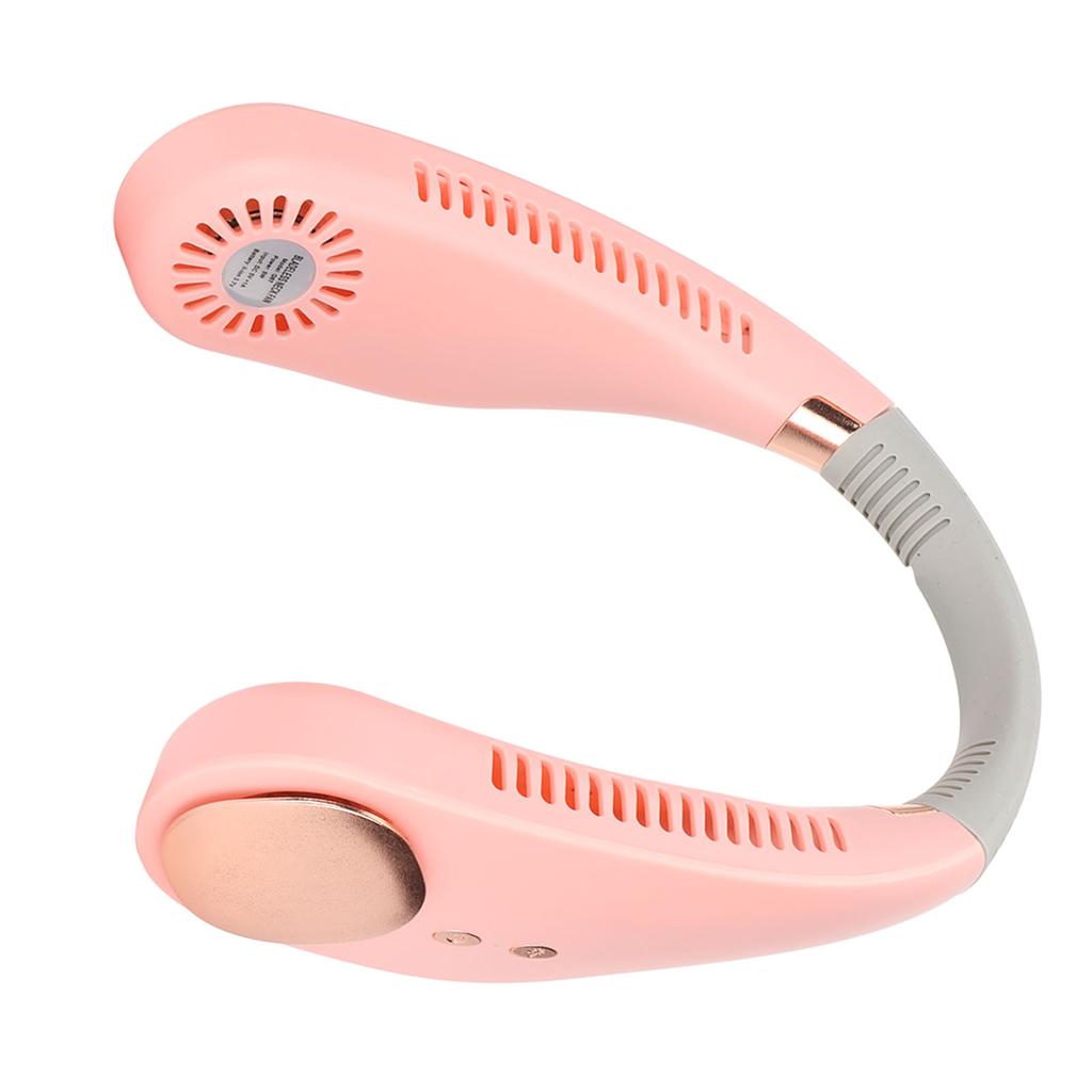 Neck Fan Bladeless 3 Speeds USB Charging 3000mAh Battery Quiet Hands Free Ambience Light Face Fan for Office Travel