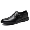Fashion Genuine Leather Men Dress Shoes Crocodile Pattern Oxfords Brogue Shoes Lace Up Mens Casual Shoes Luxury Brand Business Footwear