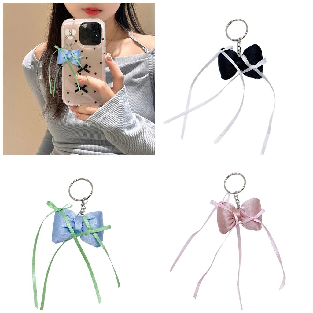 Stylish Bowknot Phone Pendant Bowknot Bag Pendant Convenient Phone Lanyard Practical Phone Jewelry for Any Occasion