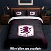 Aston Villa Football Design Bed Bedding Set 1 Duvet Cover + 2 Pillowcases Soft Breathable Household Bed Linens