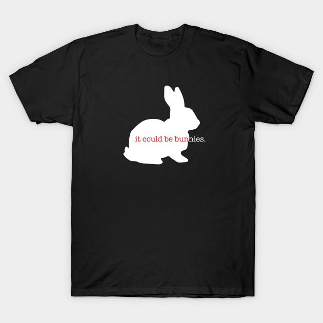 

Men Black Print T-shirt It Could Be Bunnies. No-Cut Transfer Paper Print Cotton Tshirt 3XL чорний