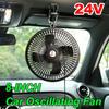 24V 8'' Summer Portable Rotatable Car Truck Cooling Oscillating Fan Ceiling Travel Adjustable Clip On Auto Electric Cooler 8INCH