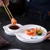 Nordic Irregular White Ceramic Dumpling Plate