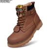 Klassiska mångsidiga fritids Martin boots herr retro arbetskläder skor läderskor herr och dam höga korta