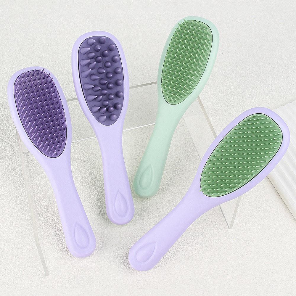 1pc Hair Washing Brush Long Handle Double-Sided Teeth Hair Washing And Combing Dry And Wet Dual-purpose Comb