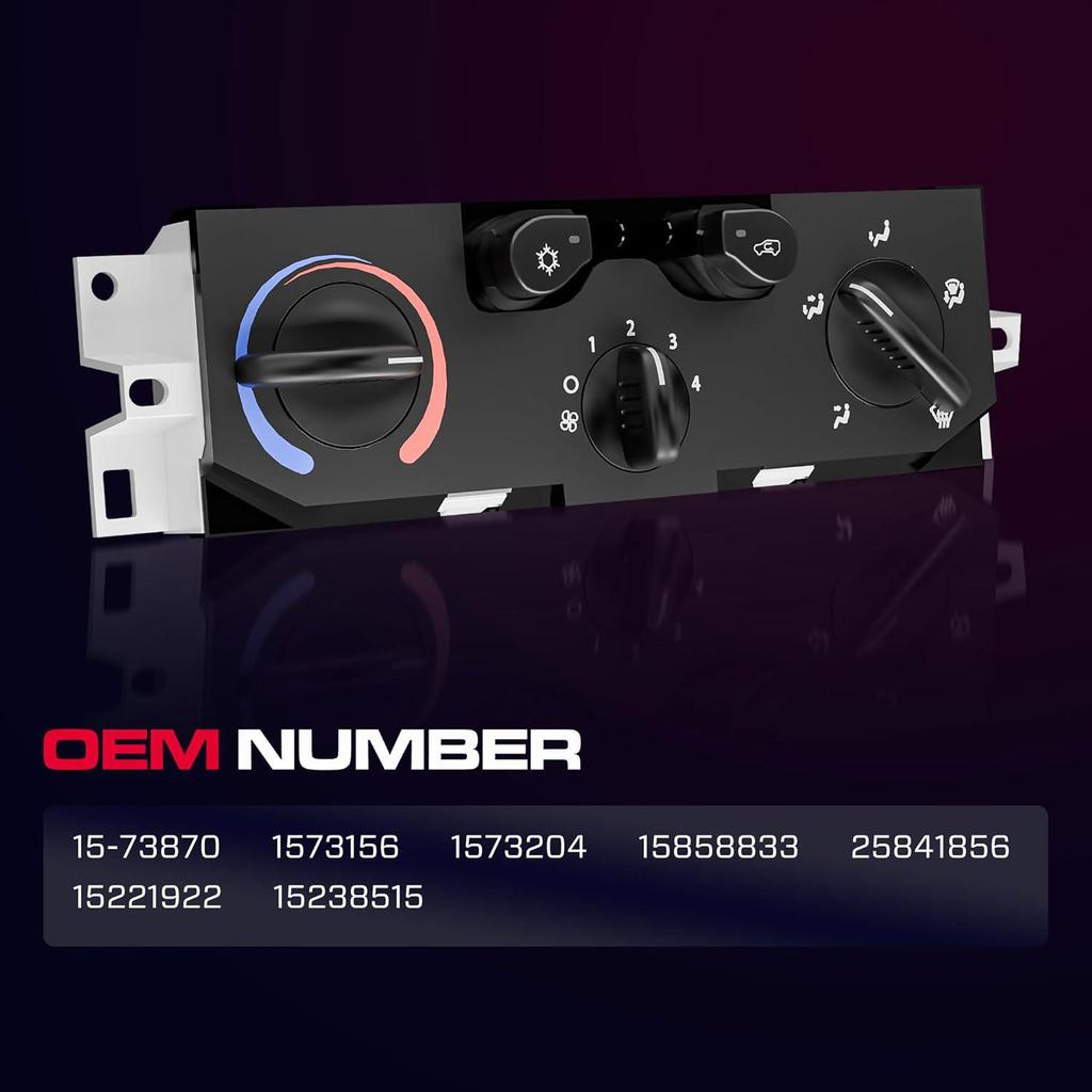 Chevrolet 2004-2012 A/C Heater Control Panel Switch (25841856)