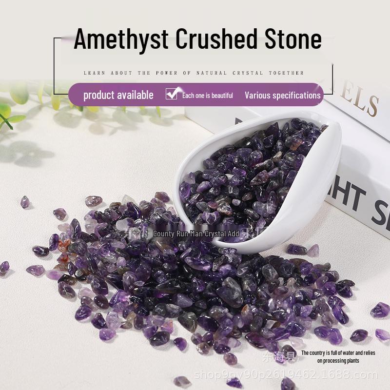 Amethyst Crystal Chips: Decorative Small Stones for Aquariums & Planters
