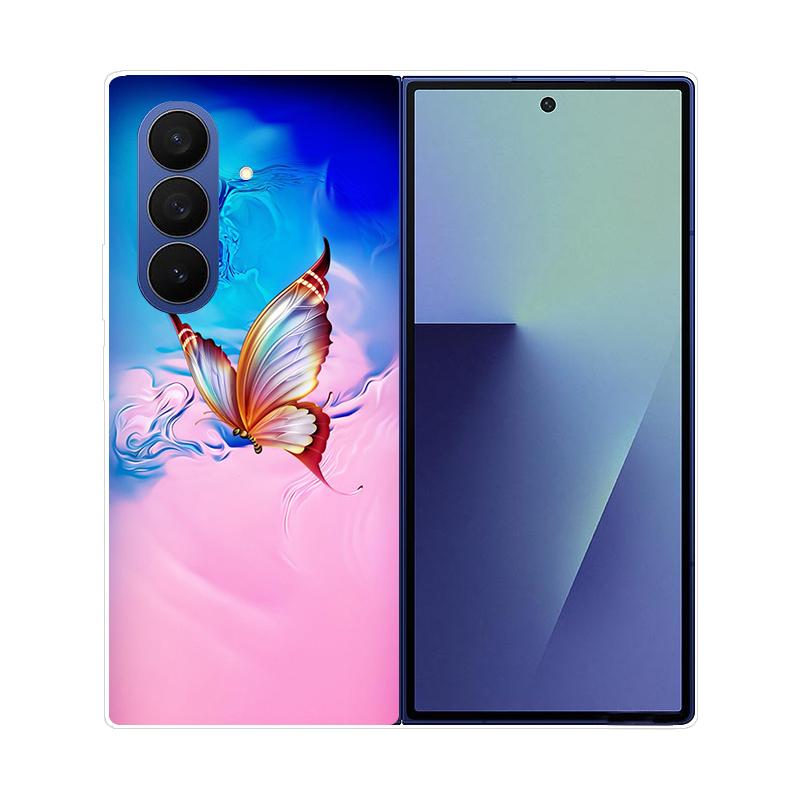 Etui Do Samsung Galaxy Z Fold 7 Przezroczyste Twarde Składane Luksusowe Malowane Do Samsung Galaxy Z Fold7 Clear Cover ZFold 7 Fundas