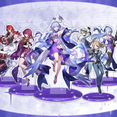 Honkai: Žvaigždžių Geležinkelio Koncertinis Stovas Figūrėlė Anime Robin Kafka Yanqing Akrilinis Darbalaukio Stovintis Modelis Plokštelė Žaislas