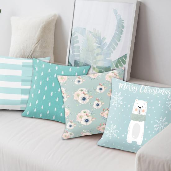 

Популярный чехол для подушки, мягкая текстура, анти-выцветание, многоразовая декоративная красочная наволочка для спальни